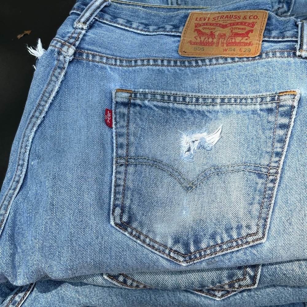 Levi's 505 Classic Zip Denim Blue Men's Jeans